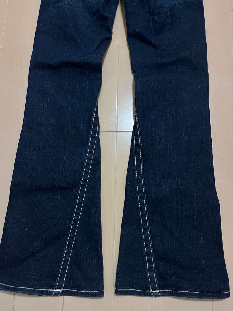 希少 TrueReligion 白ステッチ刺繍 平成ギャル グランジy2k