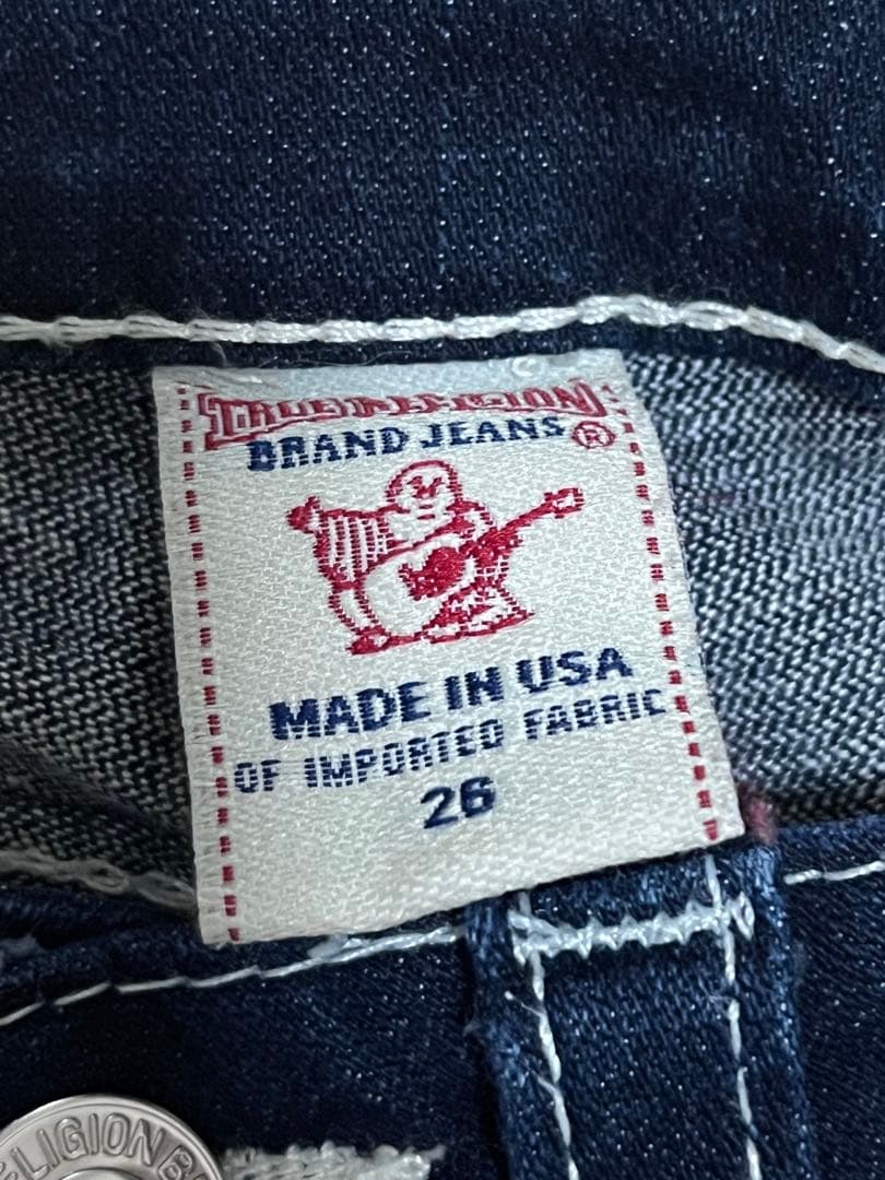 希少 TrueReligion 白ステッチ刺繍 平成ギャル グランジy2k