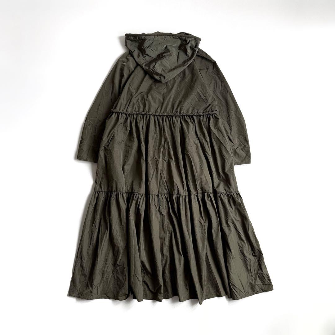 美品　マックスマーラ　ギャザー　モッズコート　　カーキ　38 スプリングコート