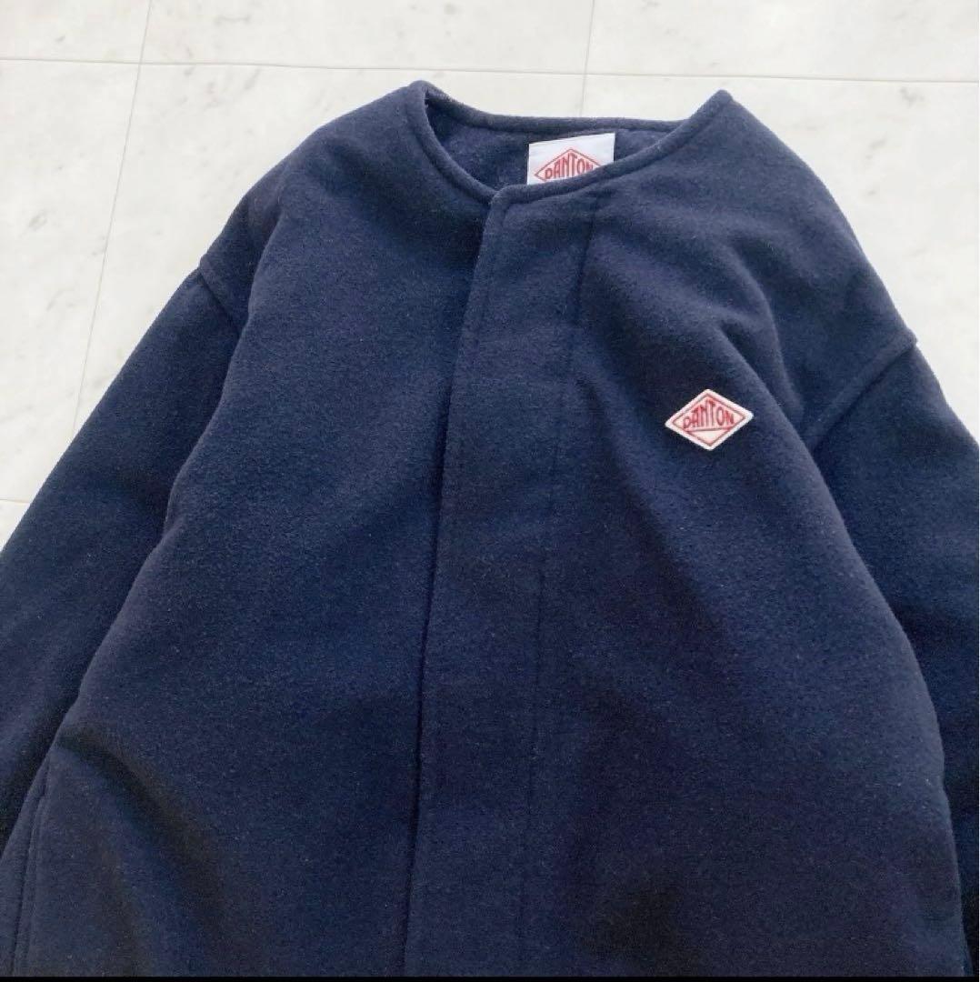 ダントン　レイビームス　モッサノーカラーダウンコート　ネイビー　36