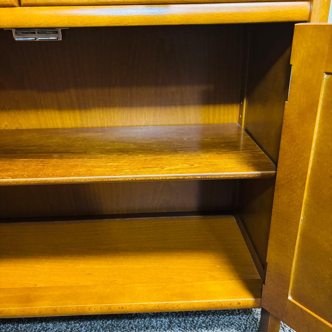 オールドカリモク　電話台　FAX台　キャビネット　昭和レトロ