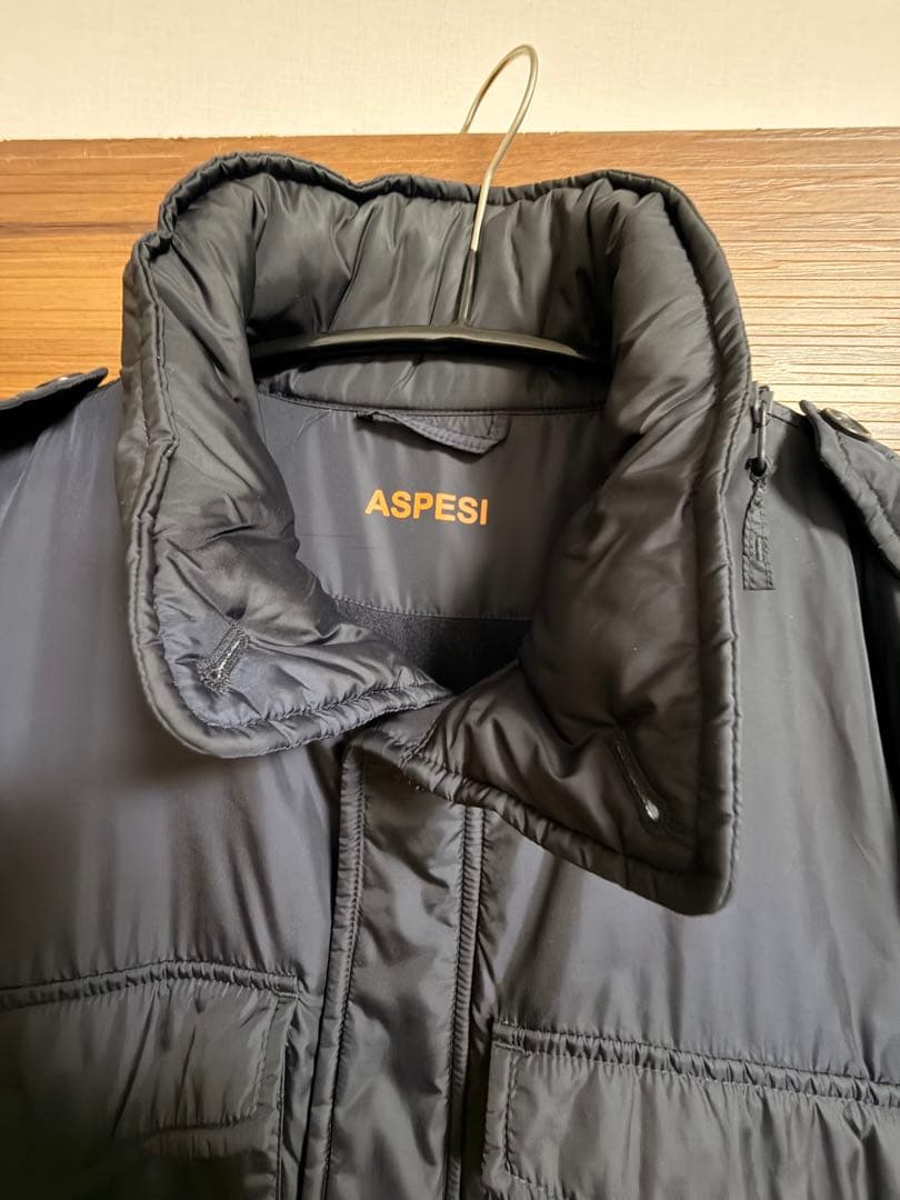 ASPESI ネイビー ナイロンジャケット