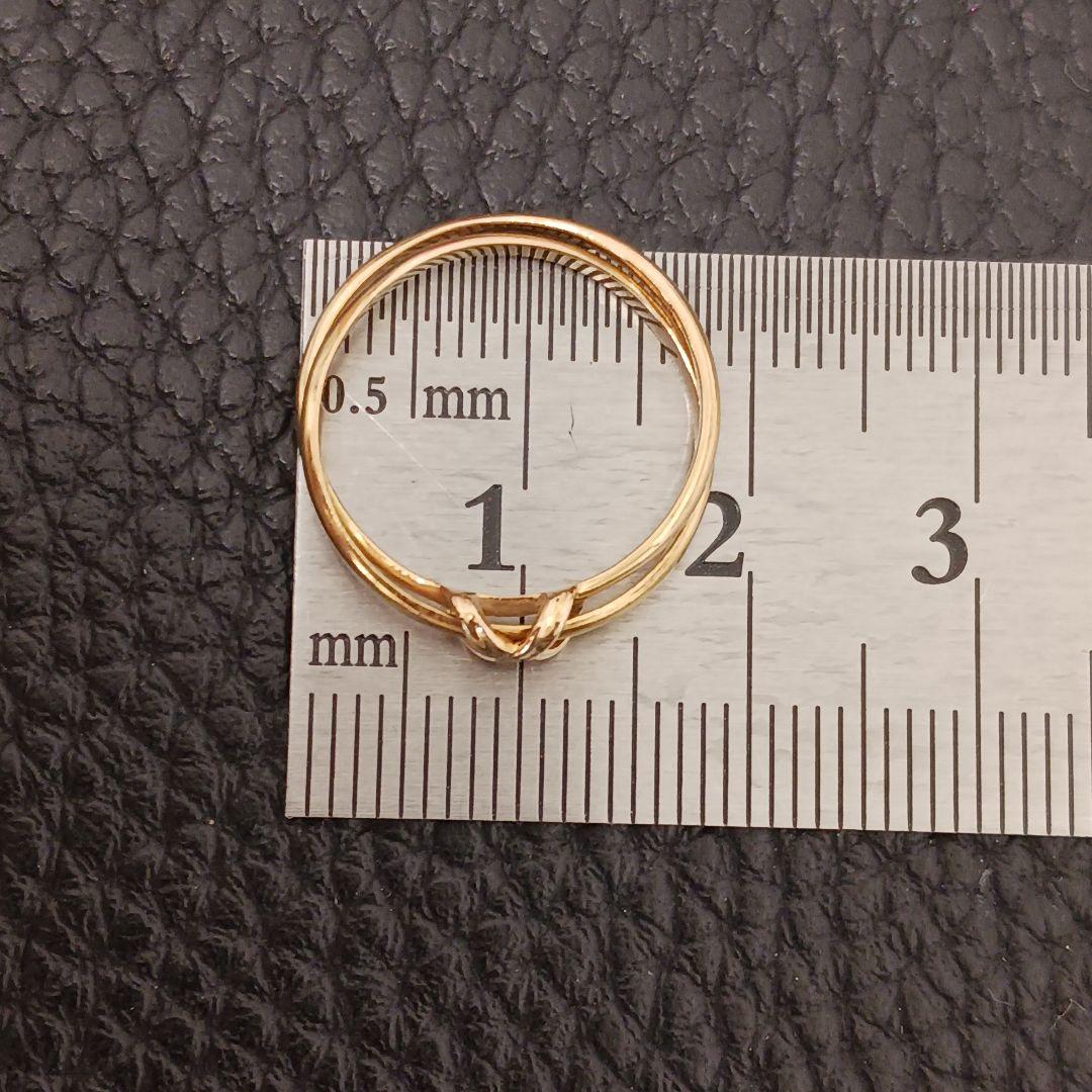 (C012013) K18 YG リング 指輪 4℃ ヨンドシー 約9-10号