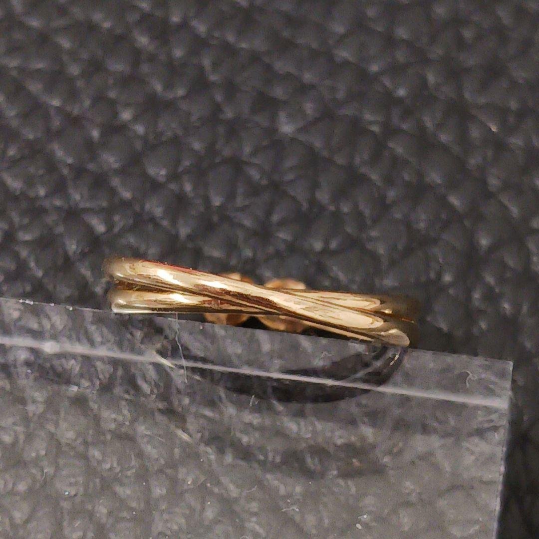 (C012013) K18 YG リング 指輪 4℃ ヨンドシー 約9-10号