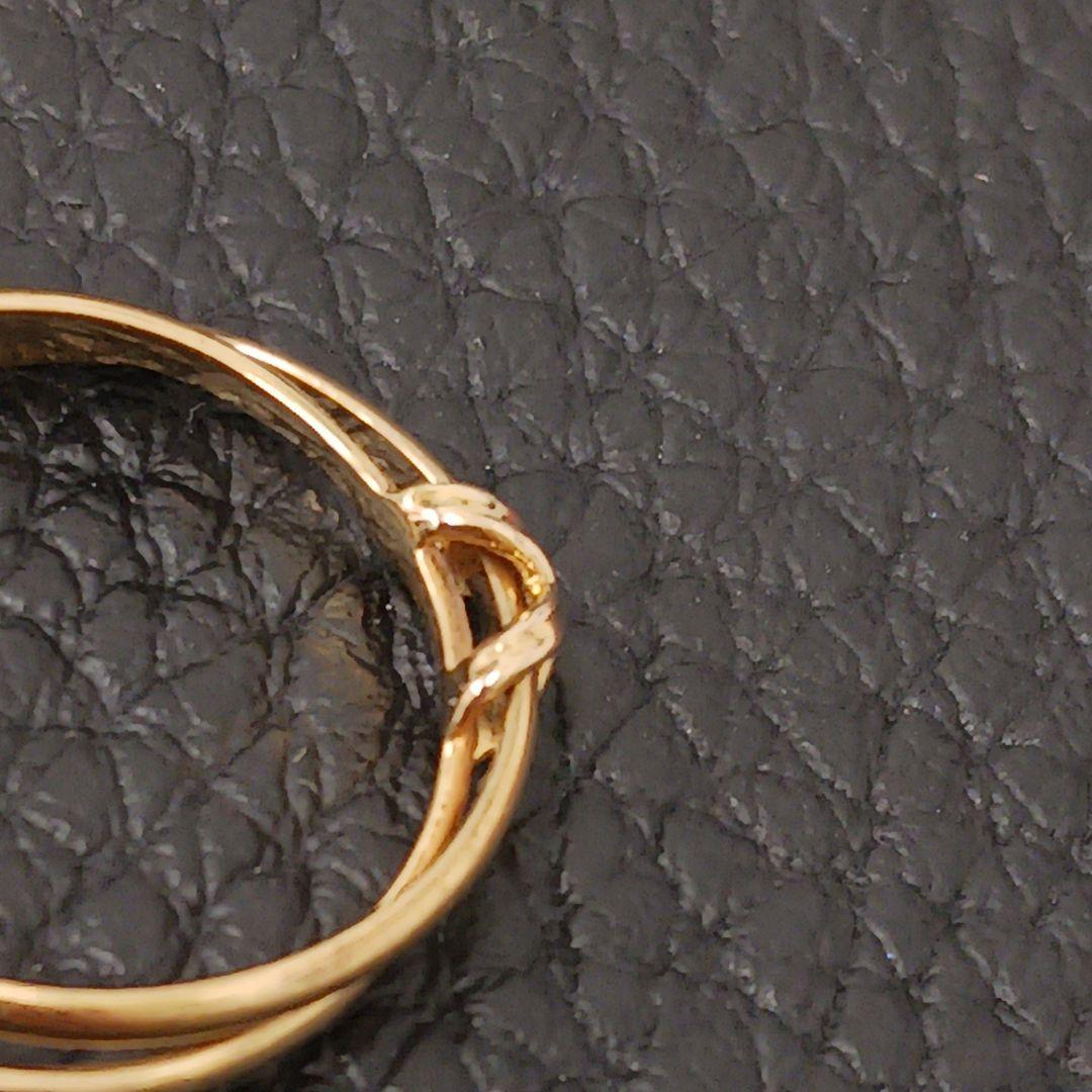 (C012013) K18 YG リング 指輪 4℃ ヨンドシー 約9-10号