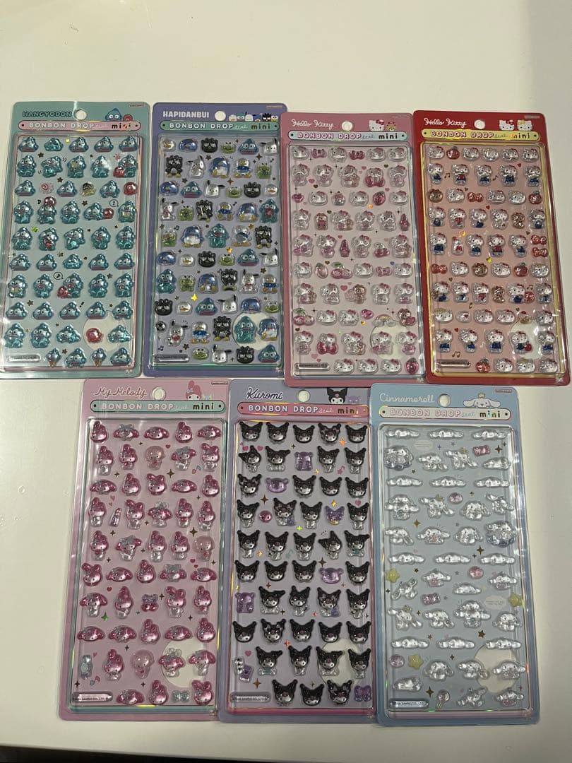 (正規品)ボンボンドロップシール　サンリオ7枚セット