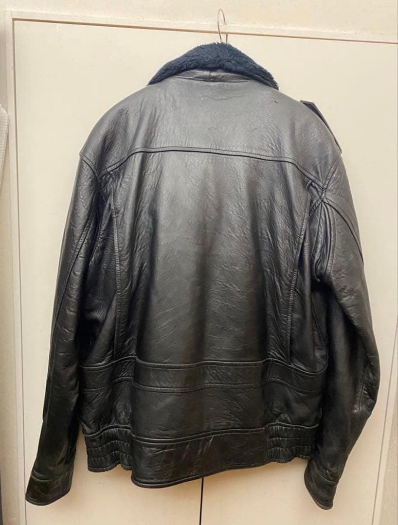 【qaz】90s G-1フライトジャケット　レザー　着脱可能ライナー付き