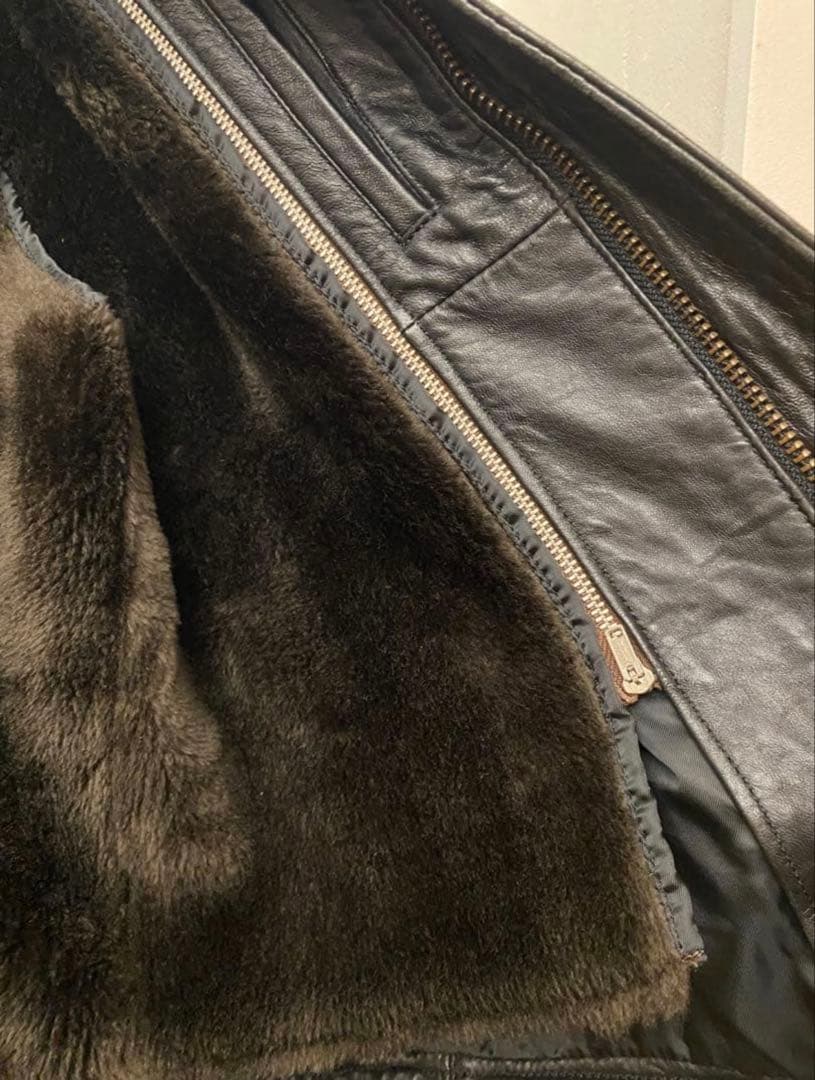 【qaz】90s G-1フライトジャケット　レザー　着脱可能ライナー付き