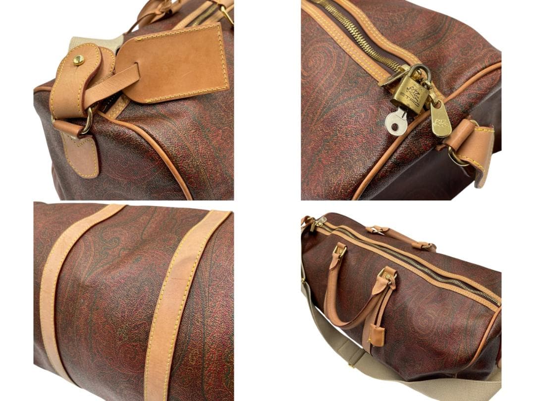 ETRO/エトロ ペイズリー柄 2way ボストンバッグ 南京錠付き