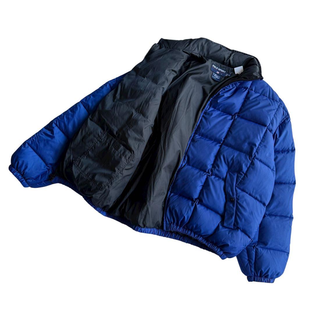 ポロスポーツ ダウンジャケット ラルフローレン ビンテージ 90s 00s 青
