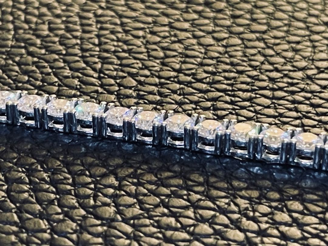 【高品質】モアサナイト テニスブレスレット 4mm VVS1 鑑定書 18cm