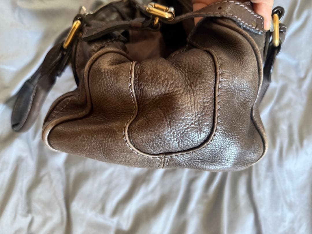 Chloé ブラウンレザー ハンドバッグ