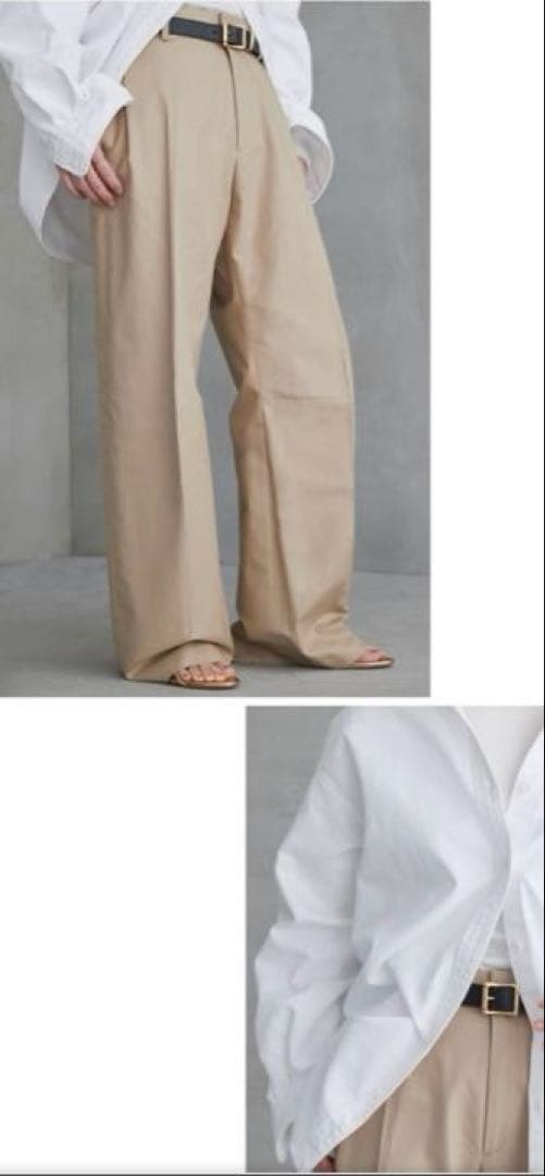 Deuxieme Classe TUCK CHINO ワイドパンツ