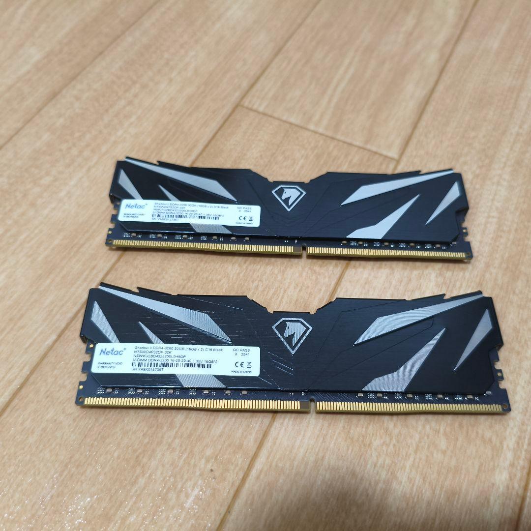 Netac DDR4 3200MHzPC4-25600 32GB 16GB 2枚