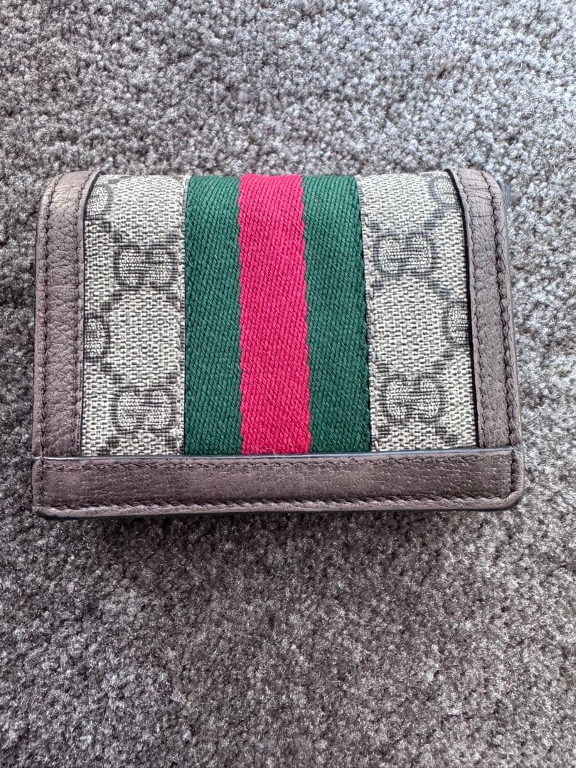 GUCCI オフィディアGGキャンバス 二つ折り財布
