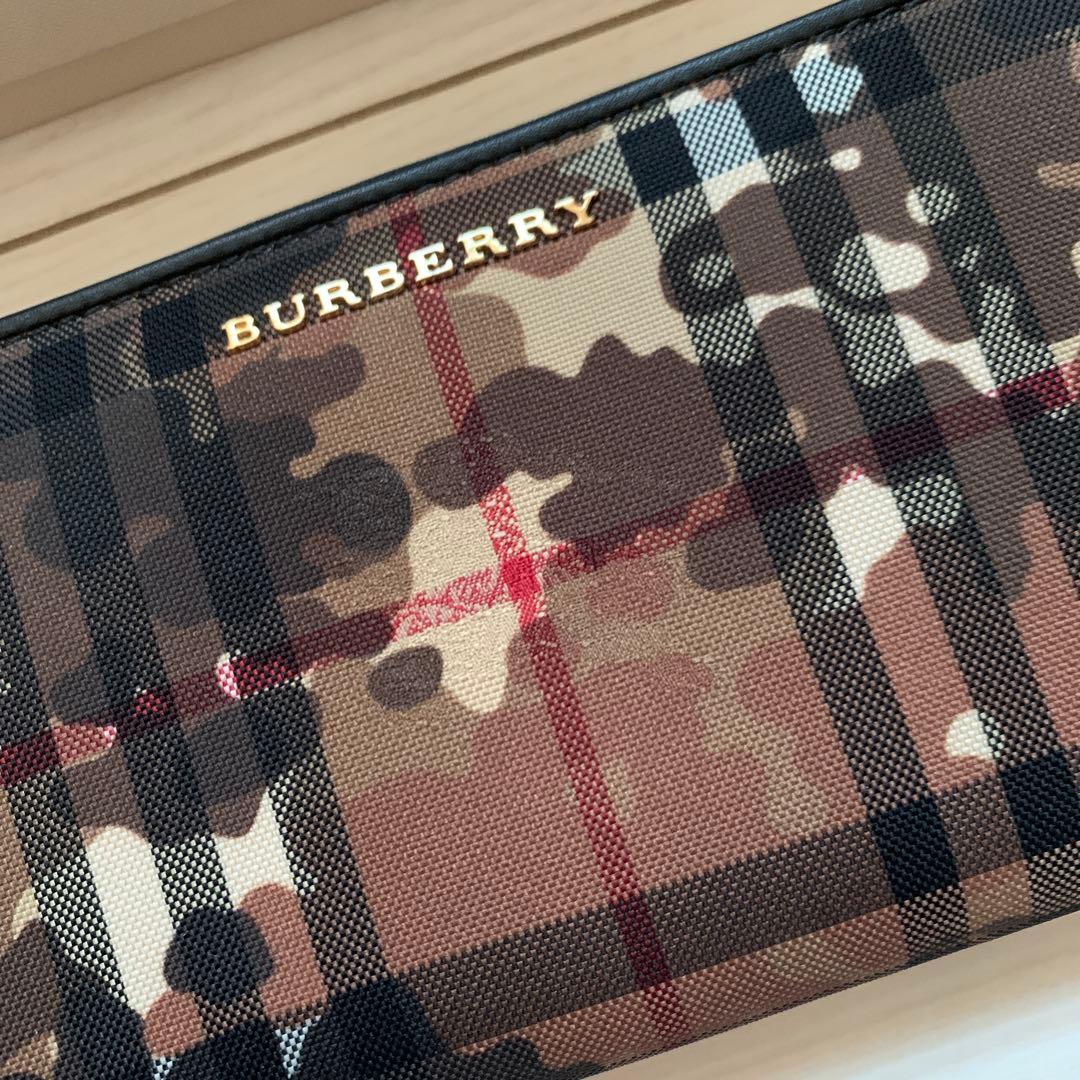 BURBERRY ラウンドファスナー　長財布 ホースフェリーチェック