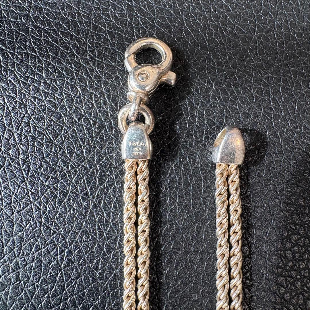 【極希少】美品 ティファニー ダブルロープ センターノットネックレス SV925