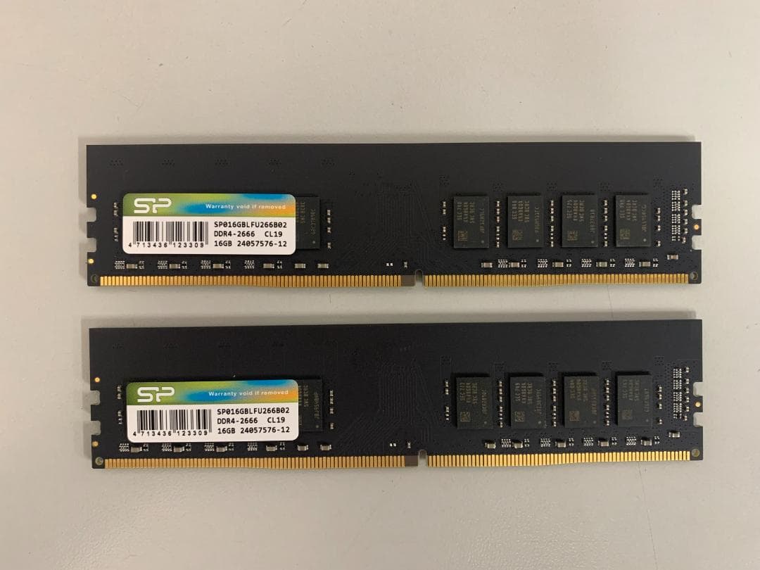 【動作確認済・美品】SP DDR4 2666 32GB ※16GBｘ2 メモリ②