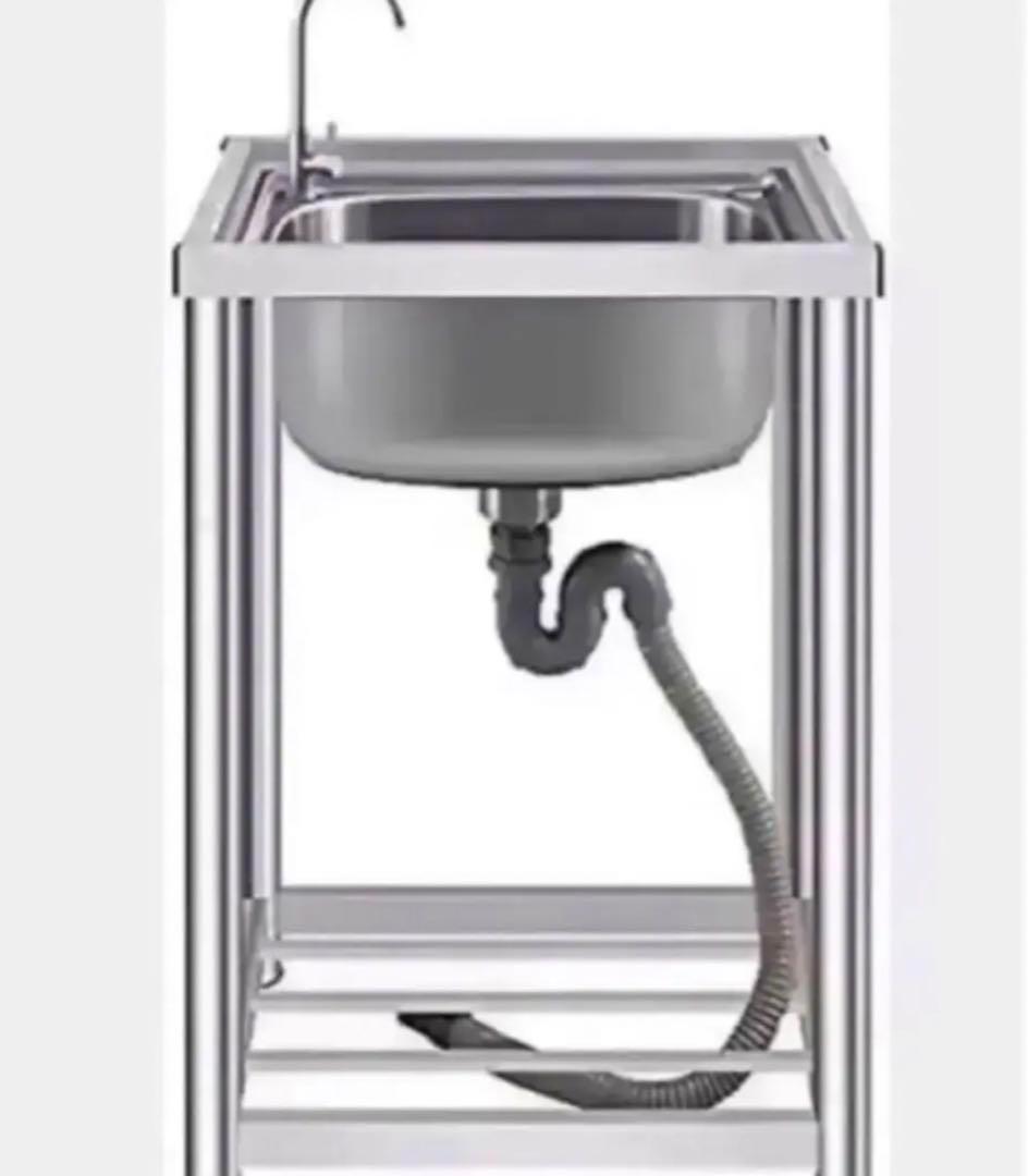 人気　ステンレス簡易流し台 ガーデンシンク 屋外A55B757