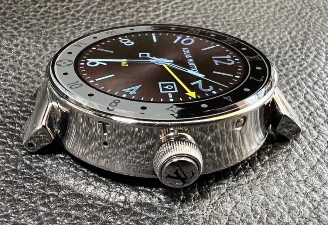 りん❗️新品電池交換磨仕上ルイヴィトンタンブールホライゾンV2 ベルト2点付