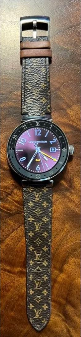 りん❗️新品電池交換磨仕上ルイヴィトンタンブールホライゾンV2 ベルト2点付