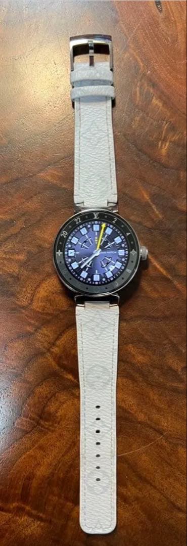 りん❗️新品電池交換磨仕上ルイヴィトンタンブールホライゾンV2 ベルト2点付