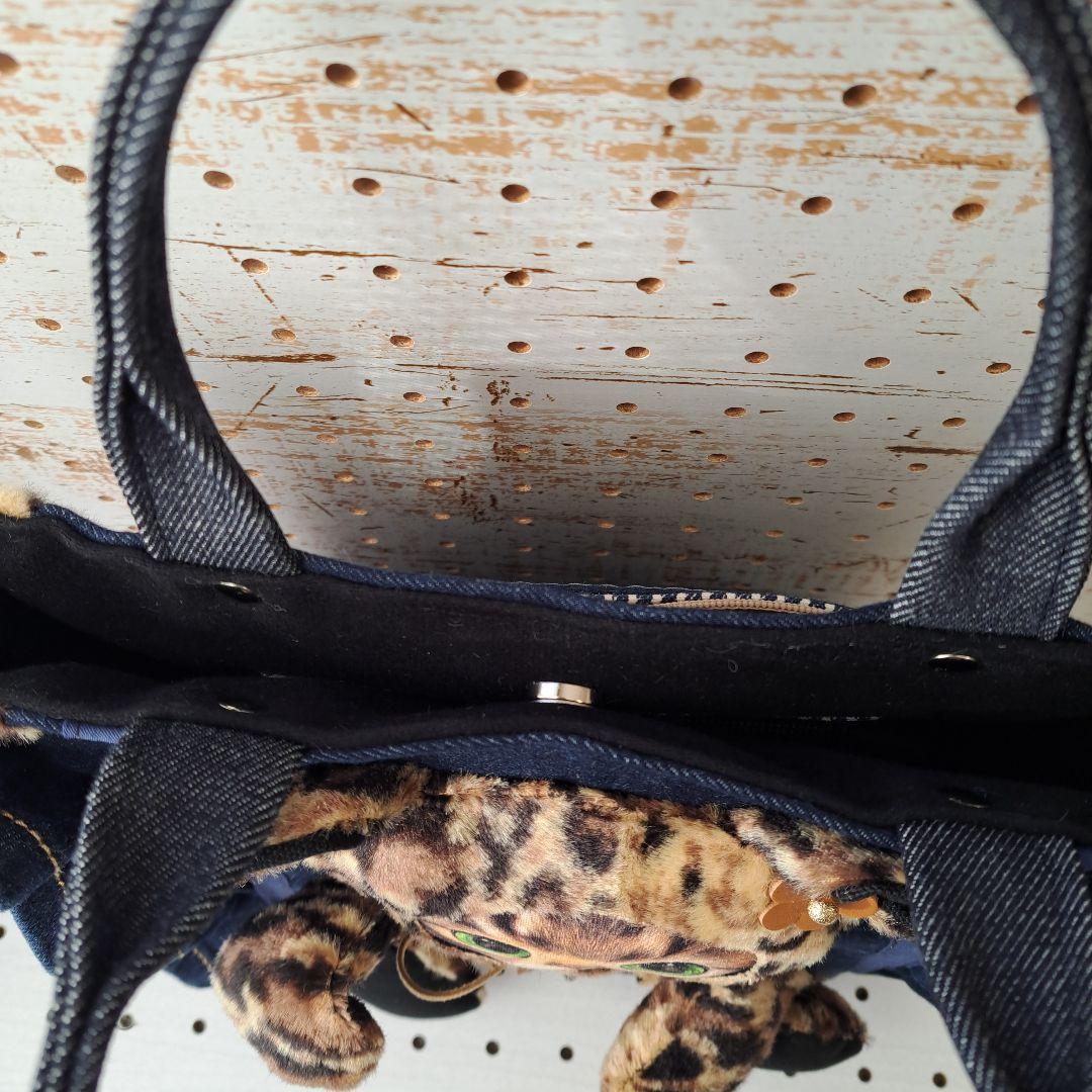 黒*こ様 コヤンイサムチョン　リトルサンダー　デニムリメイクフリルトートバッグ