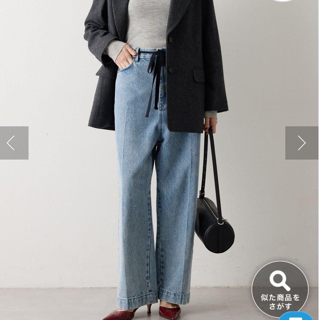 センタープレスデニムパンツ 36