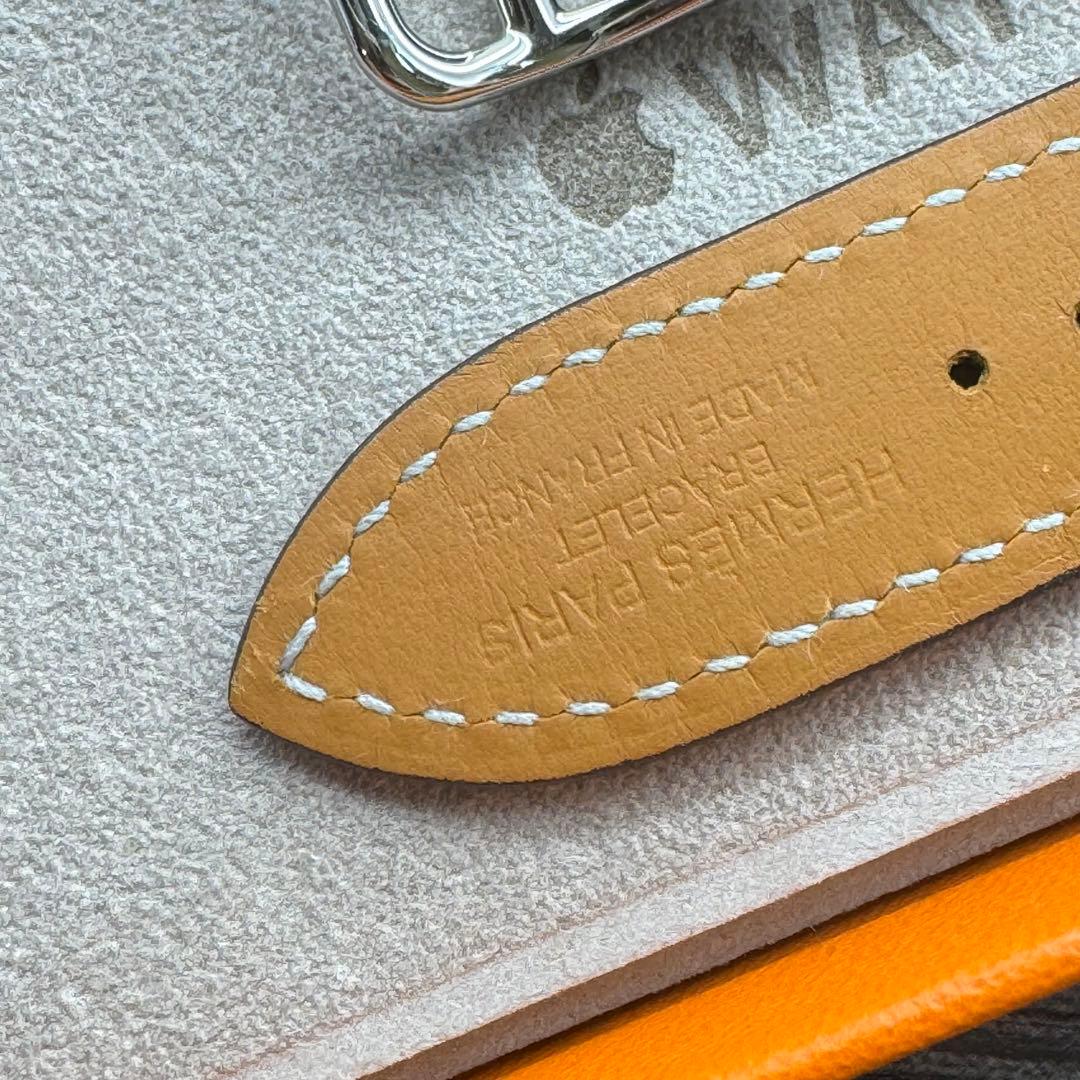 2875 ほほ未使用　Apple Watch エルメス　ブルーラン　レザー