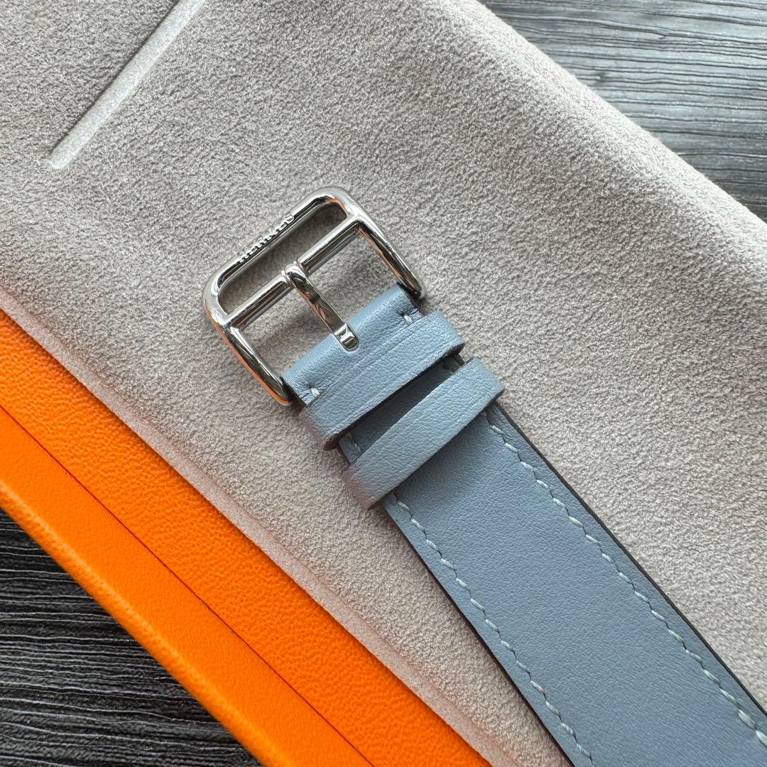 2875 ほほ未使用　Apple Watch エルメス　ブルーラン　レザー