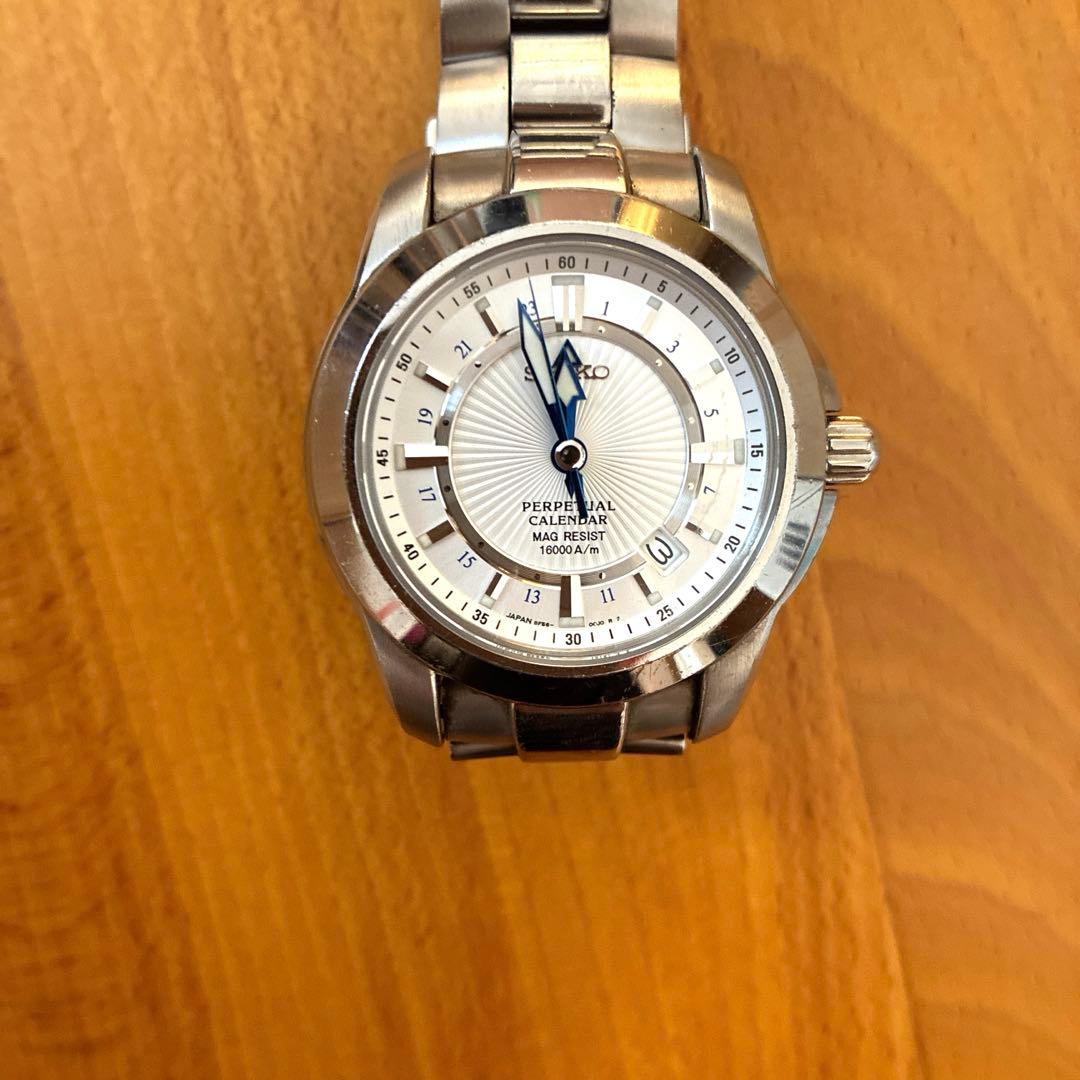 セイコーパーペチュアルカレンダー腕時計　MAG RESIST 16000A/a