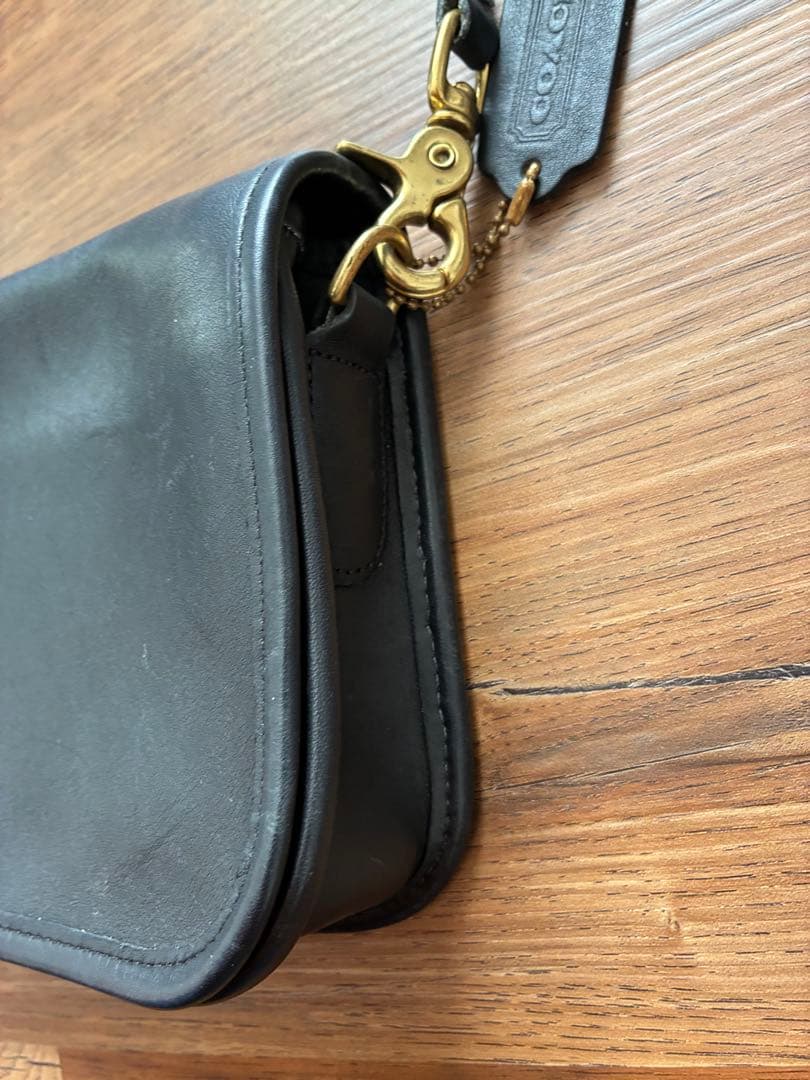 COACH オールドコーチ ショルダーバッグ 黒 ターンロック レア　USA製