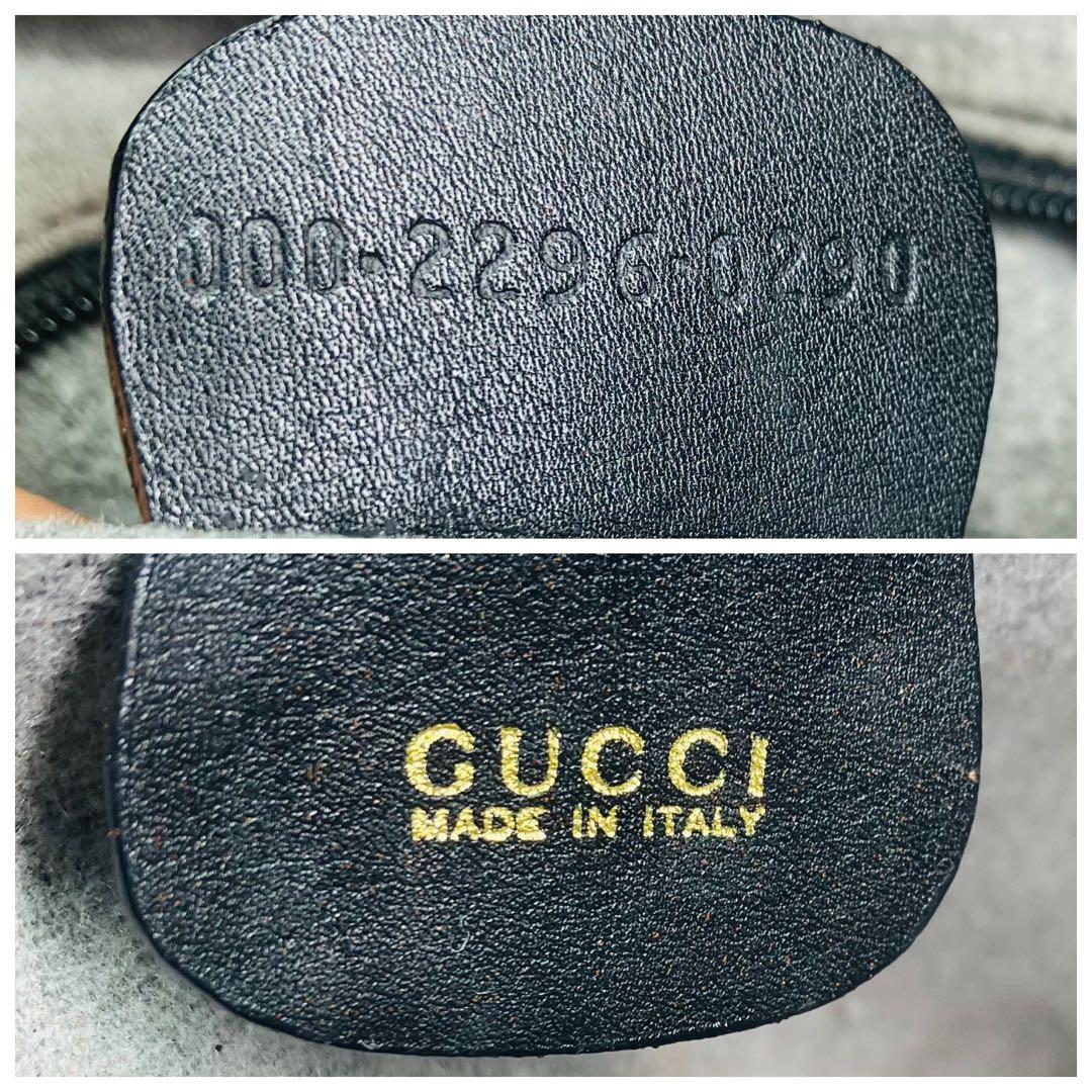 美品　GUCCI オールド　グッチ　バンブー　2way ショルダー　バッグ　黒