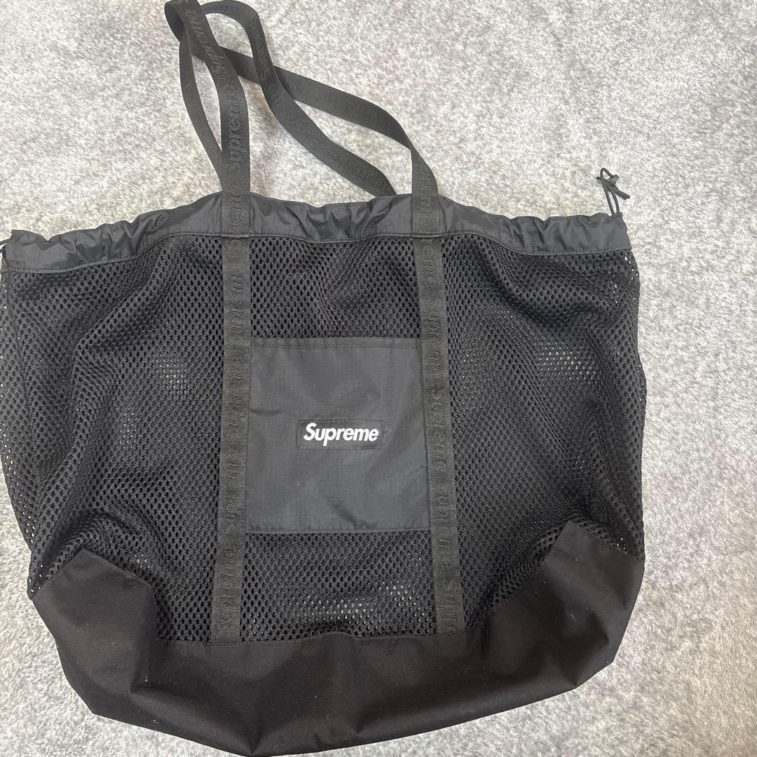 Supreme メッシュ トートバッグ 黒