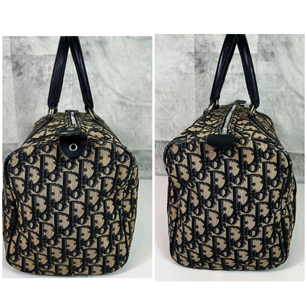 【極美品】クリスチャンディオール トロッター ボストンバッグ ネイビー