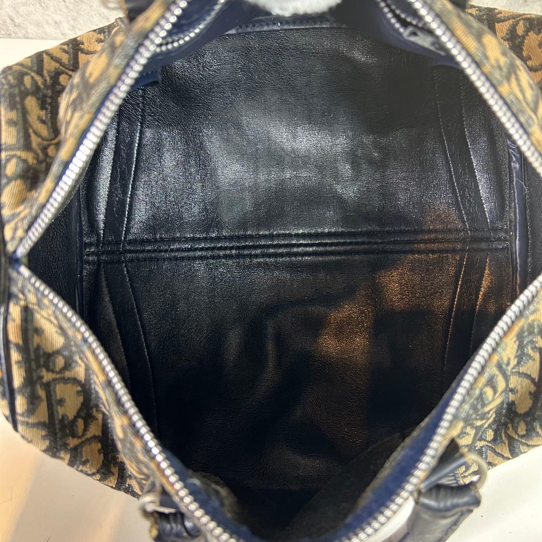 【極美品】クリスチャンディオール トロッター ボストンバッグ ネイビー