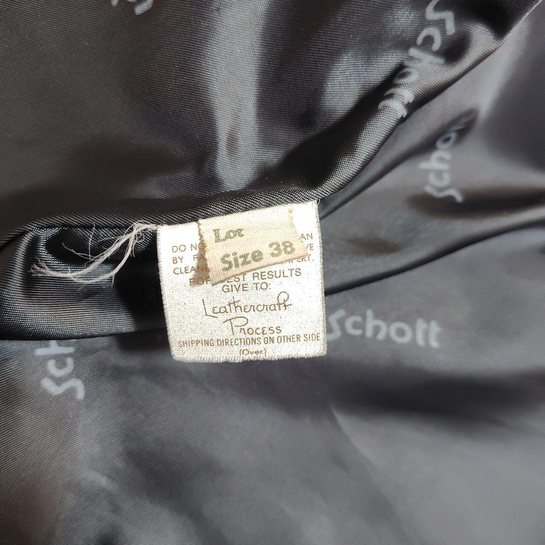 SCHOTT（ショット）シングルライダースジャケット　Мサイズ相当38