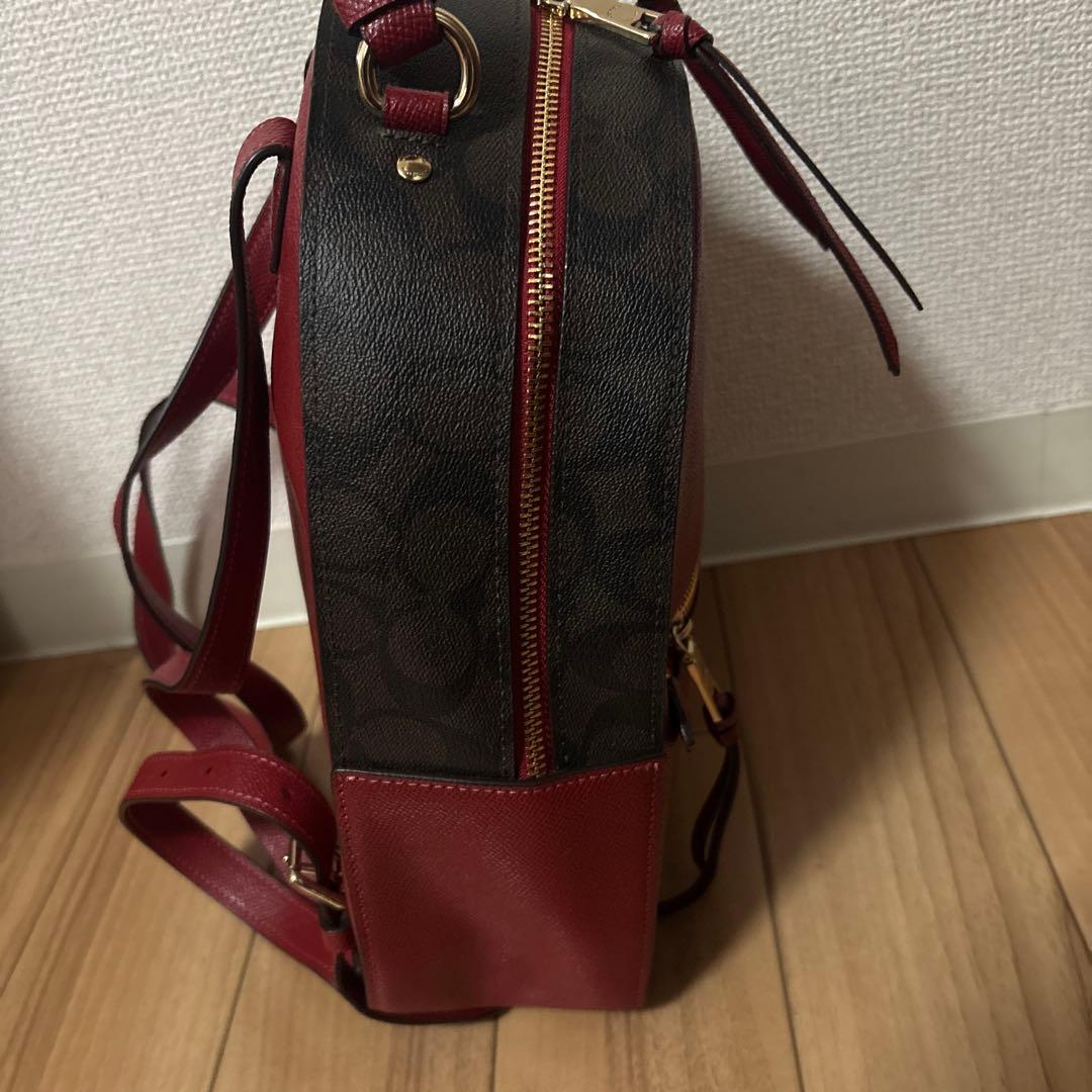 コーチ　COACH　リュック　バックパック　ブラウン／レッド