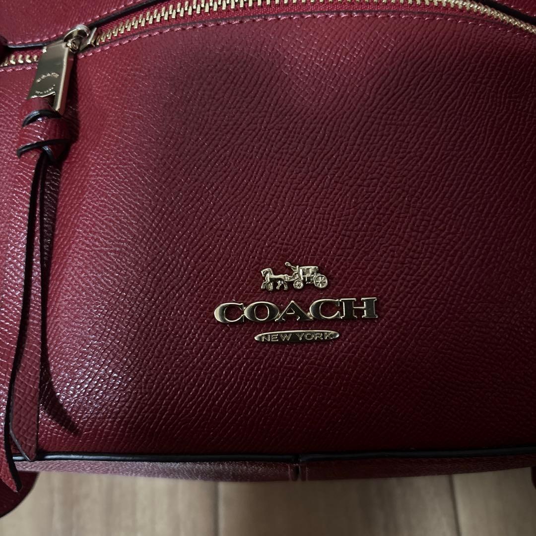 コーチ　COACH　リュック　バックパック　ブラウン／レッド