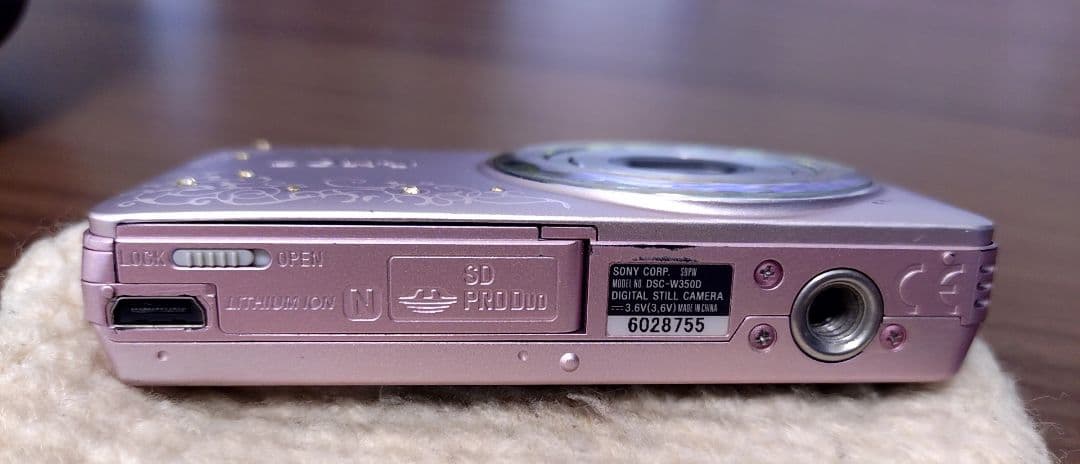 SONYサイバーショット★　DSC-W350D 桜色★名刺サイズ