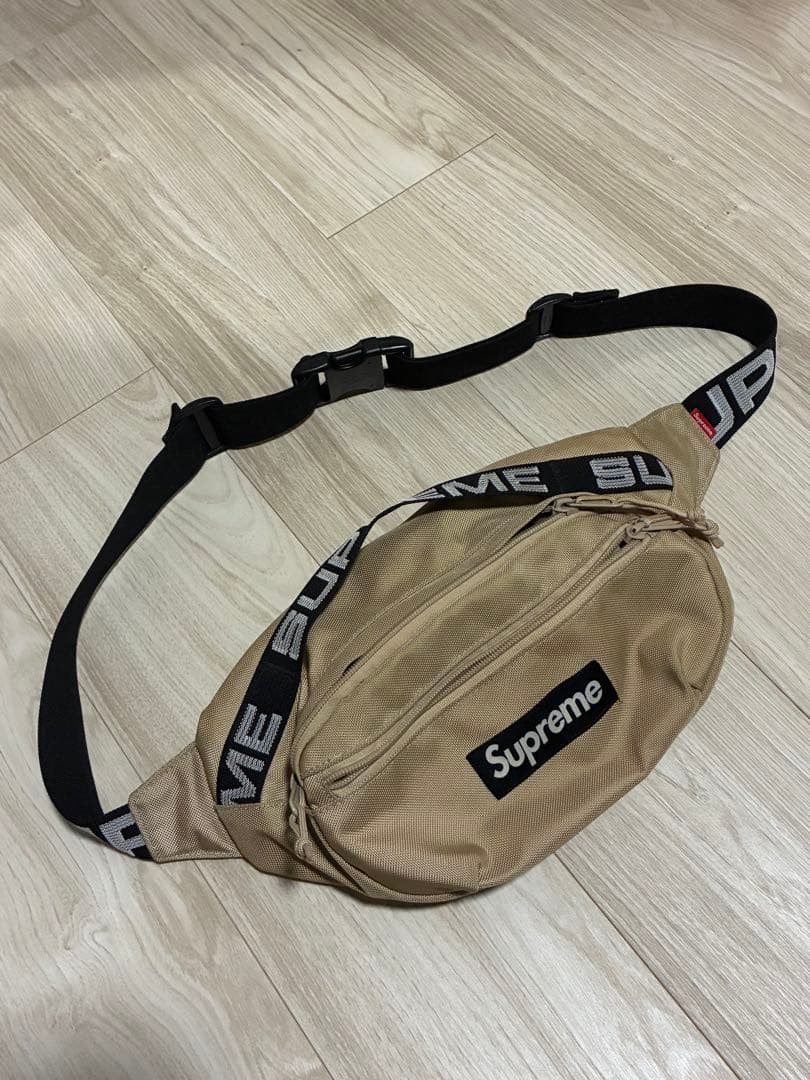 m*6様 18ss Supreme waist bag ウエストバッグ　ベージュ