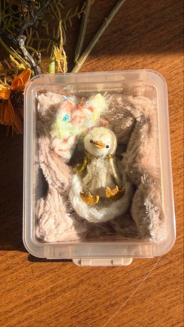 moriのえほん様　小さいアヒル　ぬいぐるみ　ミニチュア　ハンドメイド