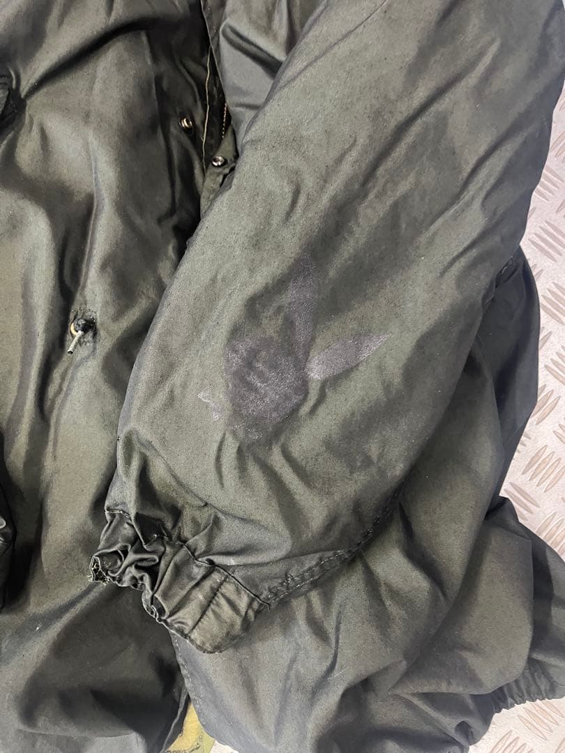 M-65 フィッシュテールパーカー　後染めブラック　ライナー付き 70s 80s