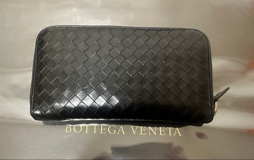 【付属品付】ボッテガヴェネタ ラウンドファスナー/ラム/黒/1️⃣✨✨✨