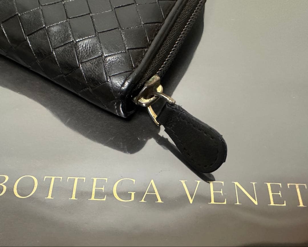 【付属品付】ボッテガヴェネタ ラウンドファスナー/ラム/黒/1️⃣✨✨✨