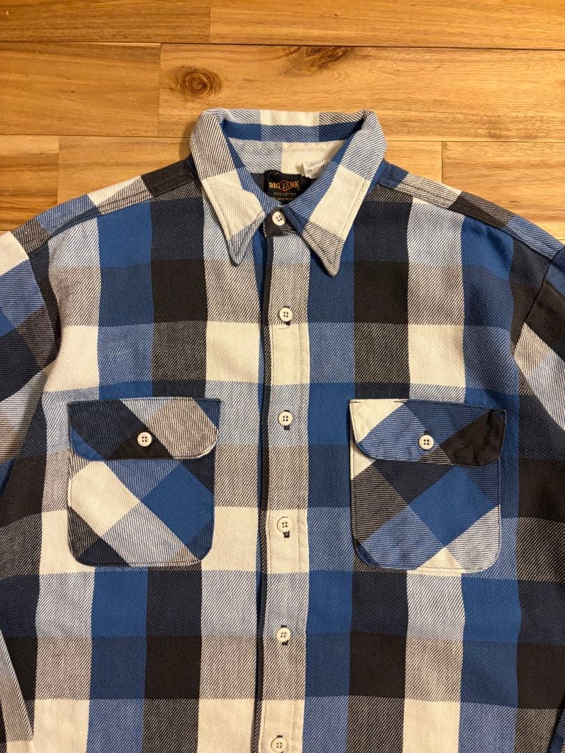 ⭐︎美品⭐︎ 70s BIG YANK ヘビネル ブルー ブロックチェック Lサイズ