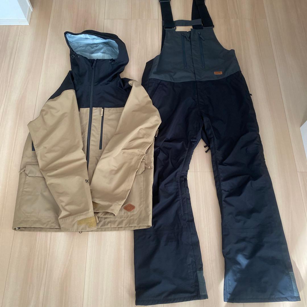 【新品】SCAPE スノーボードウェア 上下セットPOW JK /BIB PT