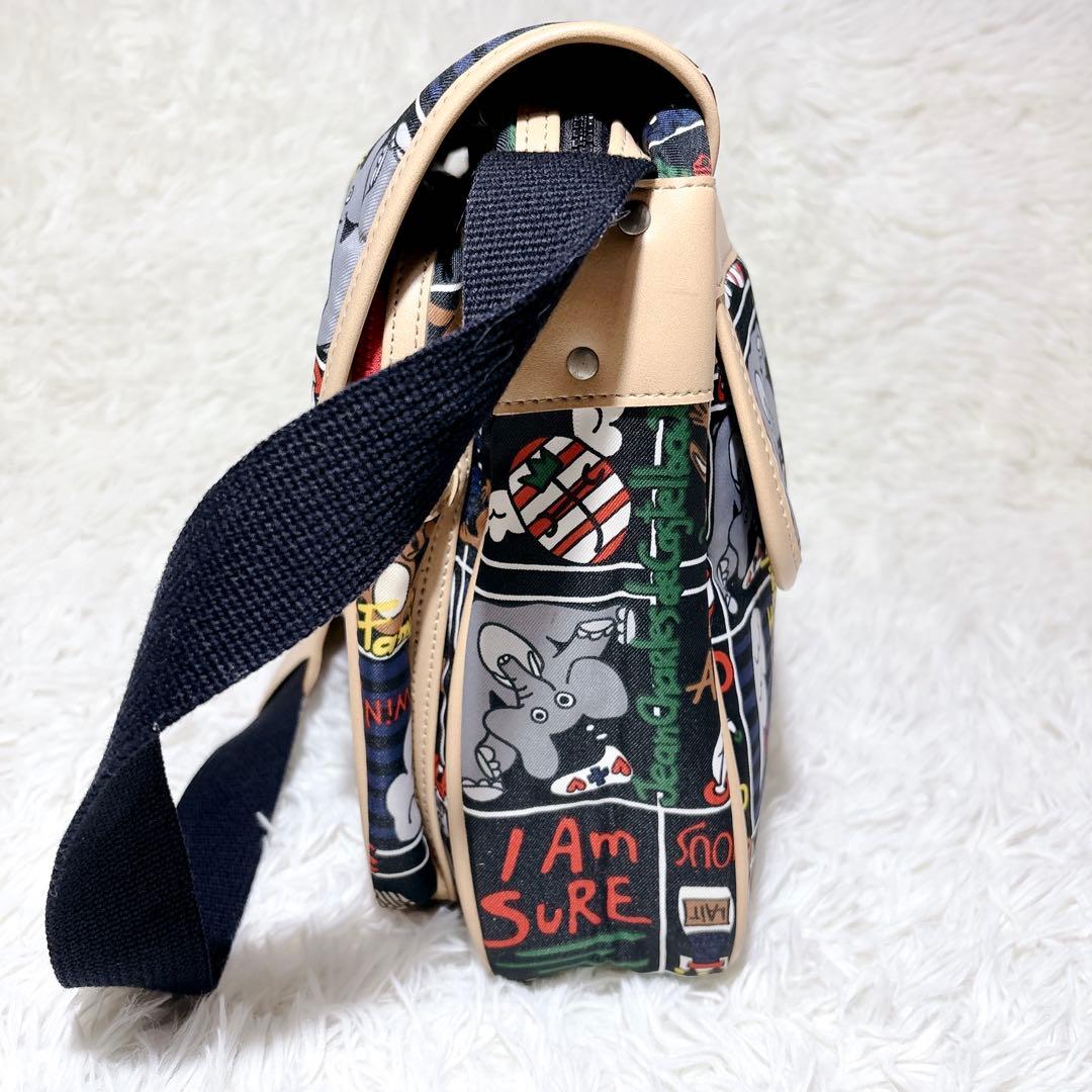 【極美品】 カステルバジャック ショルダー メッセンジャー バッグ 動物