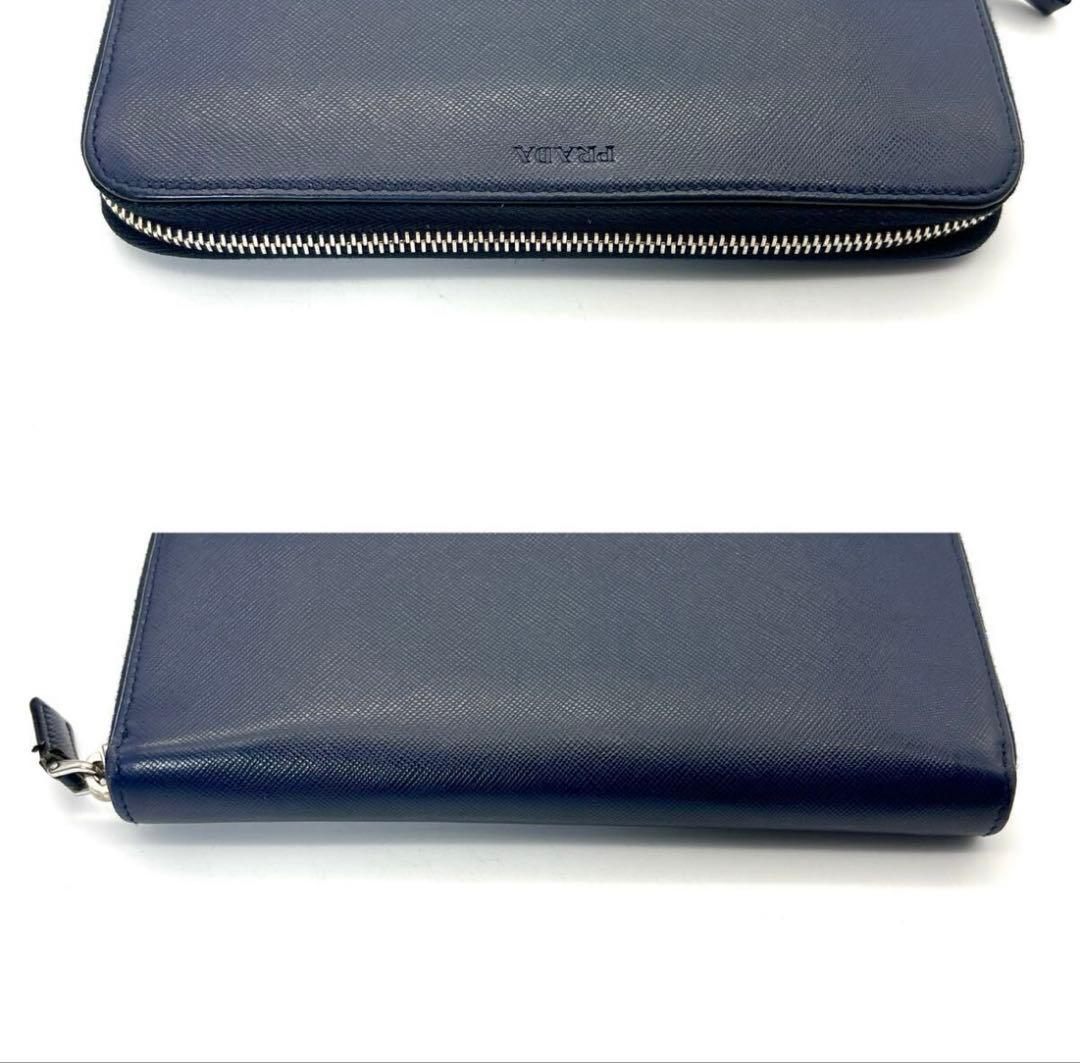 PRADA ネイビー レザー 長財布