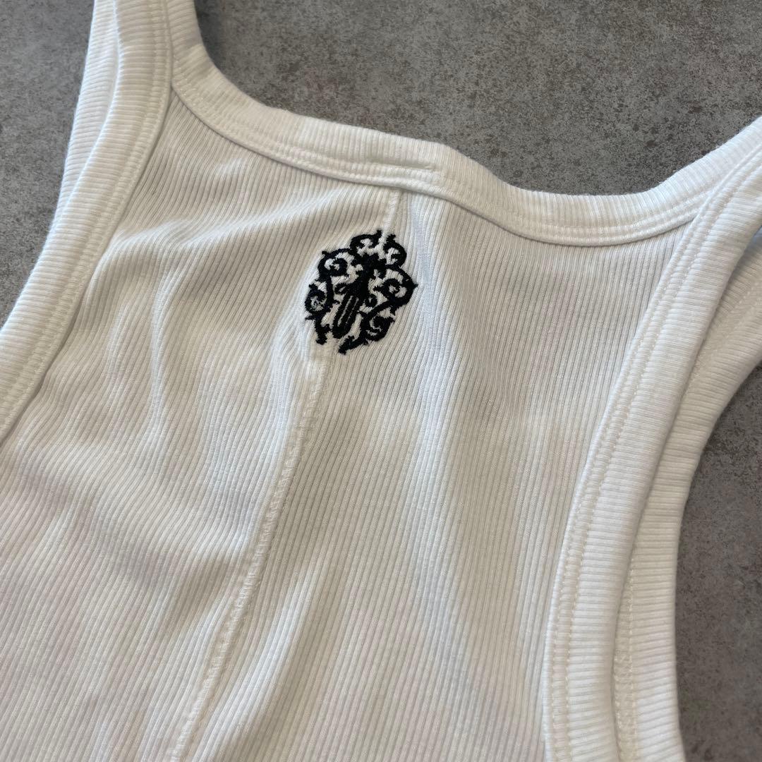 希少クロムハーツ Chrome Hearts Y NOT 刺繍キャミ XSサイズ